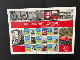 31-3-2024 (large) Australia -  Australia Post 200 Years Classic Vehicles (large) Sheetlet 10 Mint Personalised Stamp - Blocchi & Foglietti