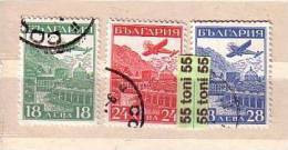 1932 EX. PHILATELIQUE DE POSTE AERIENNE à STRASBOURG  3v.- Used/oblitere (O) Bulgaria / Bulgarie - Poste Aérienne