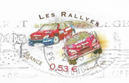 LES RALLYES ( UNE CITROEN, UNE PEUGEOT ) FLAMME LEGE CAP FERRET GIRONDE 2005, VOIR LES SCANNERS - Storia Postale