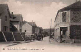 77 Seine Et Marne - CPA - CHAMPAGNE Sur  Seine - Rue De Seine - Hôtel Du Merisier - - Champagne Sur Seine