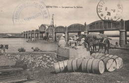 KENITRA  LE PONT SUR LE SEBOU  CACHET ARTILLERIE COLONIALE DU MAROC VOIR VERSO CPA  CIRCULEE - Malakoff