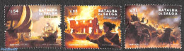 Azores 2021 Battle Of Salsa 3v, Mint NH, Transport - Fire Fighters & Prevention - Ships And Boats - Firemen
