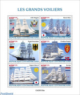 Central Africa 2023 Tall Ships , Mint NH, Transport - Ships And Boats - Schiffe