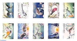 Sweden 2024 Spring Birds 10v S-a, Foil Sheet, Mint NH, Nature - Birds - Stamp Booklets - Neufs