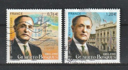 FRANCE 2015 GILBERTO BOSQUES FRANCE MEXIQUE YT4970 + 4971 OBLITERE - Usati