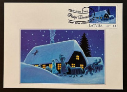 Latvia Lettland Lettonie 1995 Christmas Maxicard - Christmas