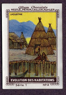 Nestlé - 1 - Evolution Des Habitations, Evolution Of Dwellings, Houses, Castles - 2 - Lacustre - Nestlé