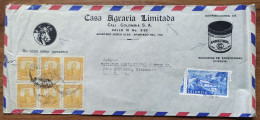 COLOMBIA 1951, ADVERTISING COVER, USED  TO USA, CASA AGRARIA LIMITED, ANESTROL, CATILE, VILLAGE LIFE, MONUMENT, MULTI7 S - Colombia