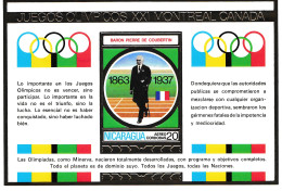 Nicaragua: Juegos Olimpicos XXI Montreal Canada: Baron De Coubertin - Nicaragua