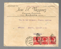 Cover From Habana To Guatemala 1902 Via New York - Otros & Sin Clasificación