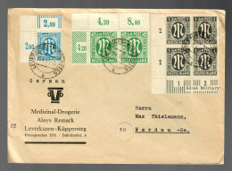 Leverkusen Küppersteg Medizinal-Drogerie Nach Werdau, Eckrand - Covers & Documents