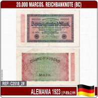 C2518_2# Alemania 1923. 20.000 Marcos. Reichbanknote (BC) P-85b.2.HH - 20000 Mark