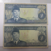 Indonesia 50 Rupiah 1960  P-85 Sukarno Very Fine - Indonesia