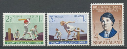 Nlle ZELANDE 1969  N° 488/490 ** Neufs MNH Superbes C 3,50 € Oeuvres Santé Enfance Cricket Gunn Camps De Santé Sports - Nuovi