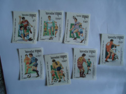 CAMBODIA MNH  7 STAMPS 1991 WORLD CUP  USA 1994  FOOTBALL - 1994 – États-Unis