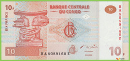 Voyo CONGO 10 Francs 2003 P93a B312 HA-E UNC - Republic Of Congo (Congo-Brazzaville)