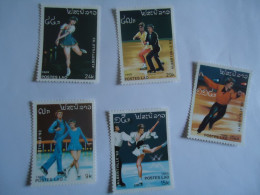 LAOS  MNH  STAMPS   SET  5  OLYMPIC  GAMES   LOS ANGELES 1984 - Sommer 1984: Los Angeles