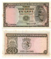 Timor 20 Escudos 1967 P-26 UNC Foxing - Timor