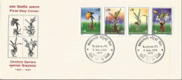 Nepal  - 1994 - Orchid Series  - FDC With Official Information Sheet. ( OL - 17.3.13)  (CP 60) - Népal