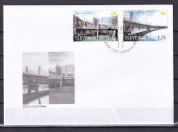 SLOVENIA 2018,EUROPA CEPT BRIDGES,BRUCKE,LJUBLJANA ,PTUJ,FDC - 2018