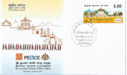 Sri Lanka - 2013 -  Peace  Pada Yatra - FDC. ( OL - 28.4.13 ) - Sri Lanka (Ceylon) (1948-...)