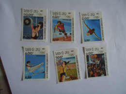 LAOS  MNH  STAMPS   SET  6  OLYMPIC  GAMES   LOS ANGELES 1984 - Sommer 1984: Los Angeles