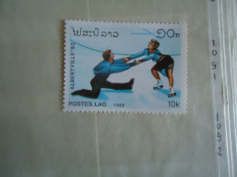 LAOS  MNH  STAMPS    OLYMPIC  GAMES 1992 - Winter 1992: Albertville