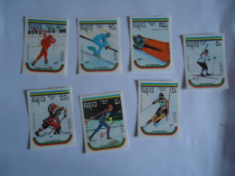 KAMPUCHEA   MNH  SET 7 OLYMPIC GAMES  ALBERVILLE  1992 - Invierno 1992: Albertville