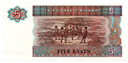 Myanmar  Billet Banque 5 Five Kyats Bank-note Banknote - Myanmar