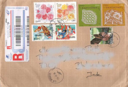 France - 2011 - Fine Art - Lace - 2 Different Stamps On Registered Cover To India. ( OL 13.1.24 ) - Briefe U. Dokumente