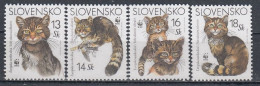 SLOVAKIA 458-461,unused (**) Cats - Ungebraucht