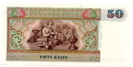Myanmar  Billet Banque 50 FIFTY Kyats Bank-note Banknote - Myanmar