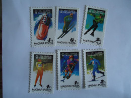 HUNGARY MNH  SET 6 OLYMPIC GAMES GALGARY1988 - Invierno 1988: Calgary