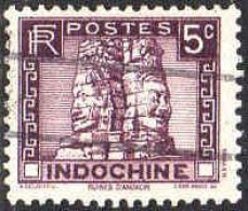 Indochine Poste Obl Yv:159 Mi:162 Ruines D'Angkor (Obl.mécanique) - Oblitérés