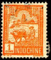 Indochine Poste Obl Yv:127 Mi:127 Laboureur & Tour De Confusius (Obli. Ordinaire) - Oblitérés