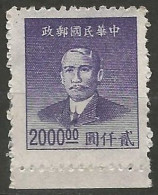 CHINE N° 729 NEUF Sans Gomme - 1912-1949 Republiek