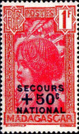 Madagascar Poste N** Yv:232/233 Secours National Surch.s - Unused Stamps