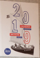 Petit Calendrier De Poche 2019 éditions JOS Châteaulin Finistère Bretagne Bateau Voile - St Nazaire Loire Atlantique - Klein Formaat: 2001-...