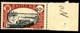 Niger Poste N** Yv:39 Mi:40 Embarcation Sur Le Niger Bord De Feuille - Unused Stamps