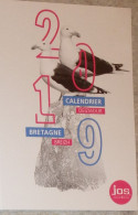 Petit Calendrier De Poche 2019 éditions JOS Châteaulin Finistère Bretagne Oiseau Goeland - Small : 2001-...