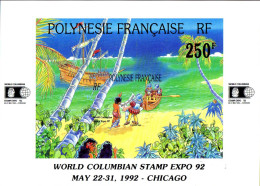 Polynésie Bloc N** Yv:20 Mi:20 World Columbian Stamp Expo 92 Chicago - Blocks & Kleinbögen