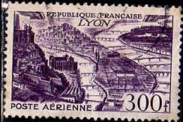 France Avion Obl Yv:26 Mi:863 Lyon (cachet Rond) - 1927-1959 Afgestempeld
