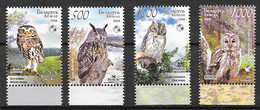 Belarus 2008 MiNr. 750 - 753 Weißrußland Owls II BIRDS BirdLife 4v MNH** 3,00 € - Belarus