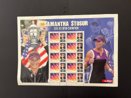 31-3-2024 (large) Australia -  2011 WOMEN TENNIS - Samantha Stosur (large) Sheetlet 10 Mint Personalised Stamp - Blocchi & Foglietti