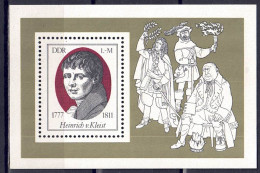 DDR 1977 - Heinrich Von Kleist, Block 51, Postfrisch ** / MNH - 1971-1980