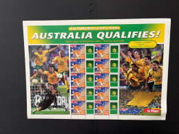 31-3-2024 (large) Australia -  2006 Football - Australia Qualiffies ! FIFA (large) Sheetlet 10 Mint Personalised Stamp - Hojas Bloque