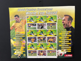 31-3-2024 (large) Australia -  QANTAS 2006 Socceroos World Cup Squad (large) Sheetlet 10 Mint Personalised Stamp - Blocks & Sheetlets