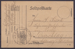 CP Feldposkarte Datée 17 Septembre 1915 De GAND Pour OWSCHLAG (Schleswig-Holstein) - Deutsche Armee