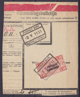 Fragment De Bulletin D'expédition De Colis Affr. Timbre Pour Journaux JO38 - Càd ChdF [OVERPELT WERK /-3 V 1931/ OVERPEL - Other & Unclassified
