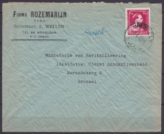 L. Entête "Firma ROZEMARIJN" Affr. N°724R Càd HASSELT /-3-4-1947 Pour BRUSSEL - 1946 -10 %